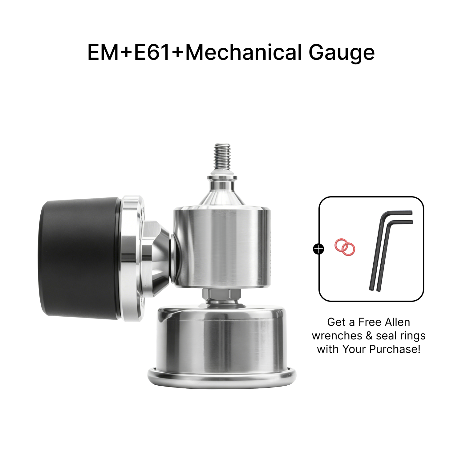 BOOKOO E61 Tee&Gauge With E61 group heads (M6 thread) BOOKOO